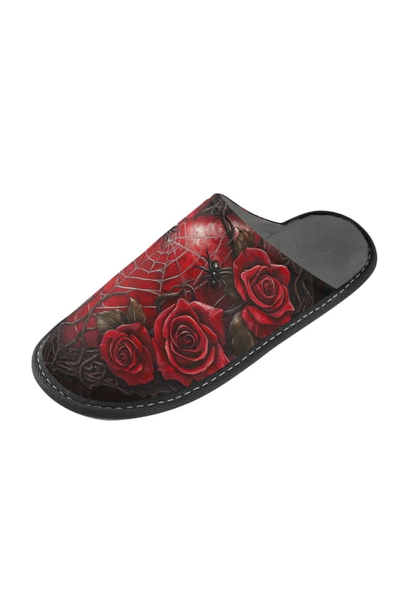 Plush rubber slippers soft gauze slippers with waterproof and wear -resistant shoes A Gothic Heart