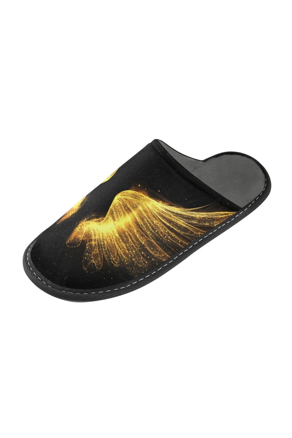 Plush rubber slippers soft gauze slippers with waterproof and wear -resistant shoes A Pair Of Wings