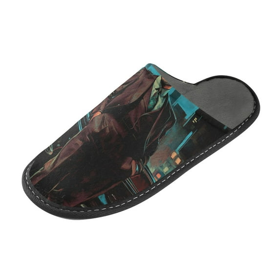 Plush rubber slippers soft gauze slippers with waterproof and wear -resistant shoes A Vintage Gangster