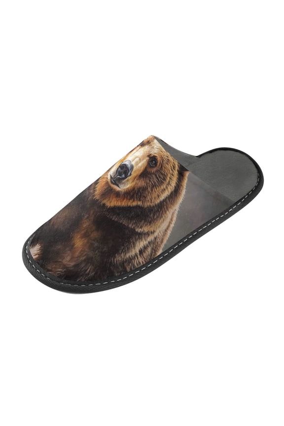 Plush rubber slippers soft gauze slippers with waterproof and wear -resistant shoes Bear