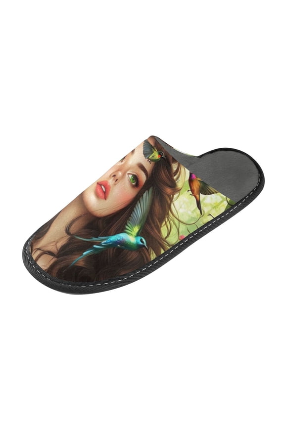 Plush rubber slippers soft gauze slippers with waterproof and wear -resistant shoes Big Wave Girl