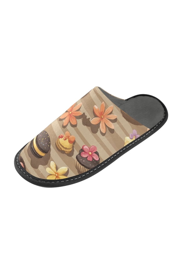 Plush rubber slippers soft gauze slippers with waterproof and wear -resistant shoes Cookies