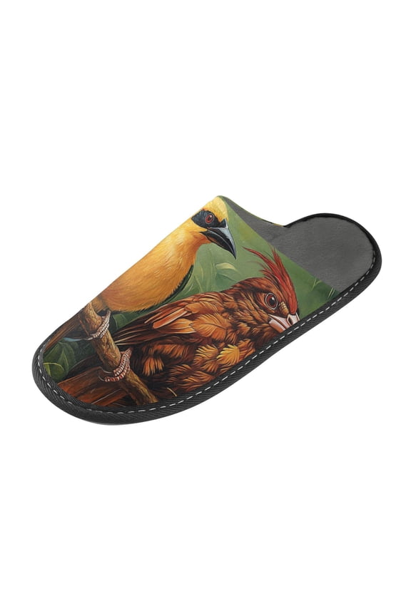 Plush rubber slippers soft gauze slippers with waterproof and wear -resistant shoes Cute Birds