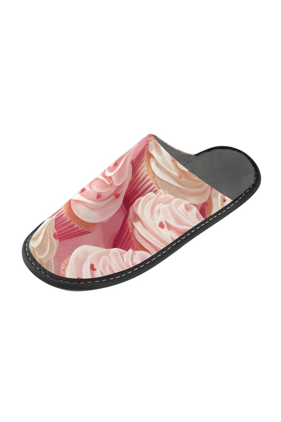 Plush rubber slippers soft gauze slippers with waterproof and wear -resistant shoes Ice Cream Cake