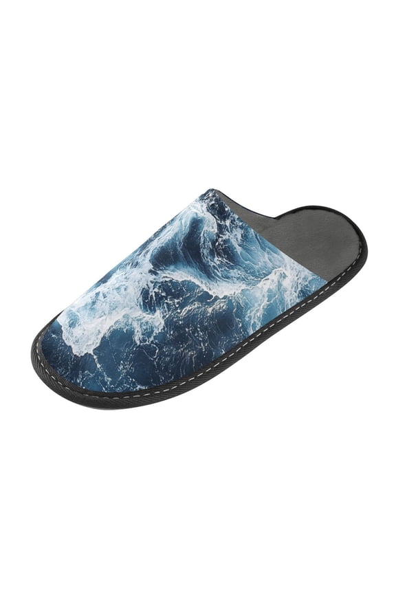 Plush rubber slippers soft gauze slippers with waterproof and wear -resistant shoes Rough Waves
