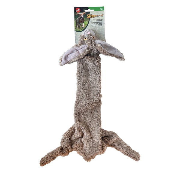 SPOT Skinneeez Plush Rabbit Dog Chew Toy, No Stuffing Squeaker Toy, 21 inch, 1 Count