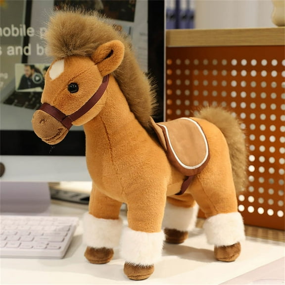 Plush toy, Simulation Doll Racing Doll Toys Ornaments Horse Activities Gifts