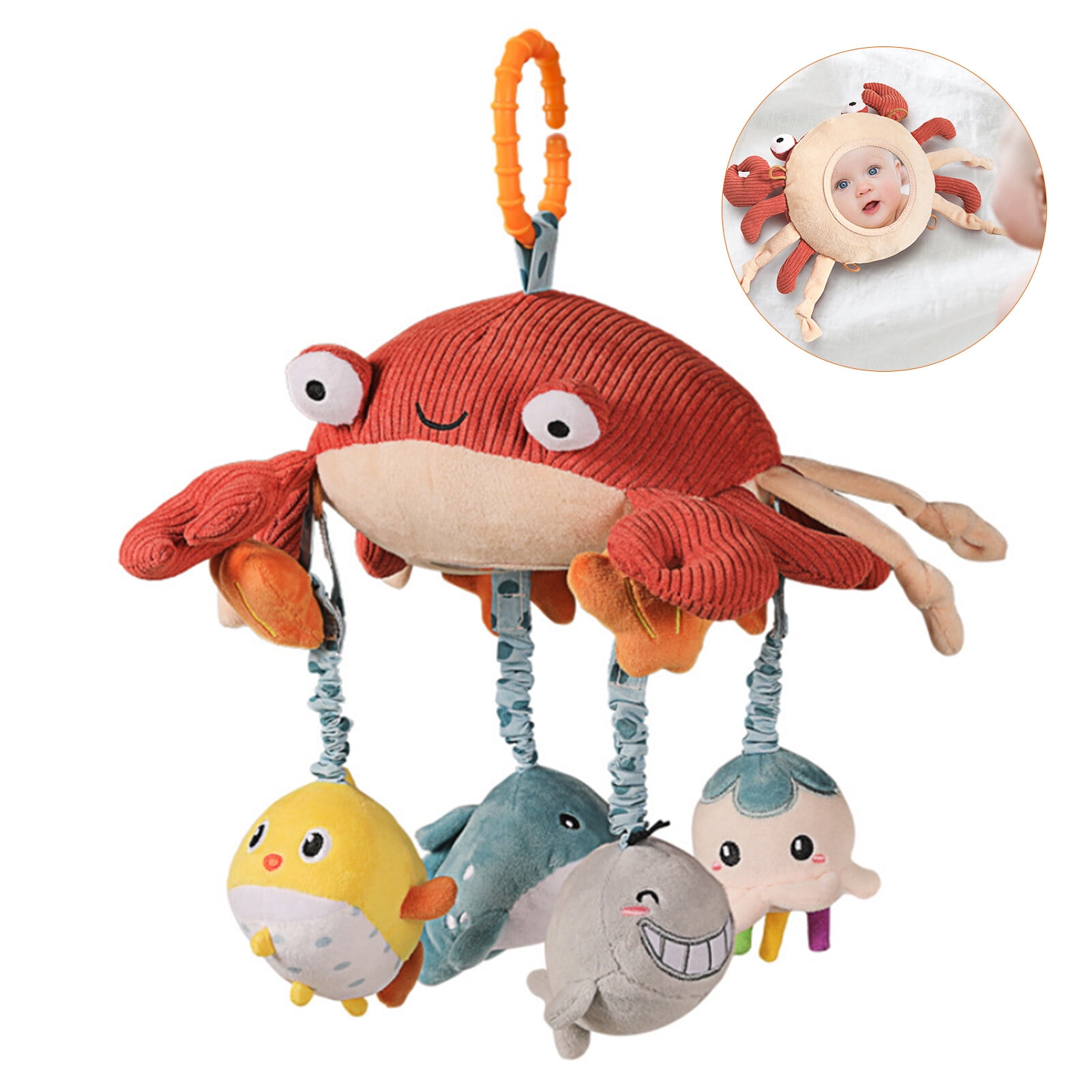 Plush toy,Toy Dolls Mirror Dolls Toy Baby Mirror Cribs Baby Dolls - Mirror Time Mirror Tummy Time Mobile Toy - Set Toy With Dolls - Toy Mirror Newborns And Toy Tummy Mobile Tummy Toy Infant