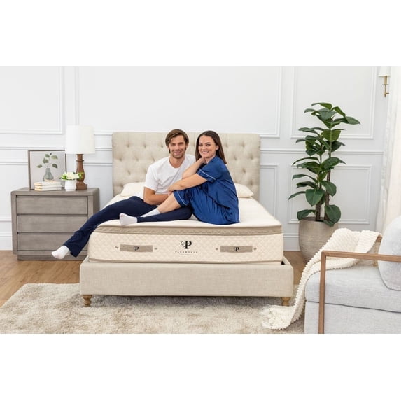 PlushBeds 12" Luxury Bliss Natural Latex Mattress With Encased Coils