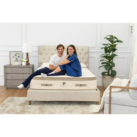PlushBeds 12" Luxury Bliss Medium Natural Latex Mattress With Encased Coils - Twin