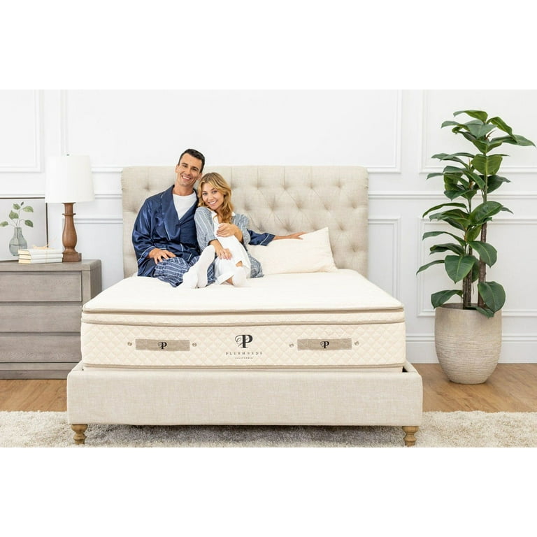 PlushBeds 9 Medium Botanical Bliss Organic Latex Mattress King