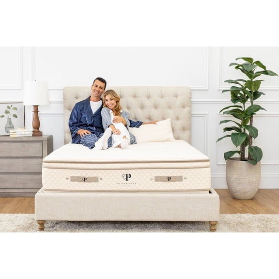 PlushBeds 9" Medium-Firm Botanical Bliss Organic Latex Mattress - Split King