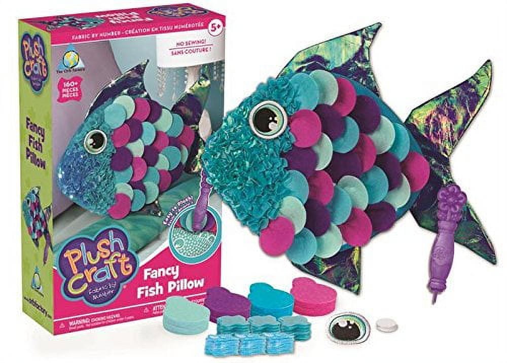 PlushCraft Fancy Fish Pillow Craft Kit 160 pieces