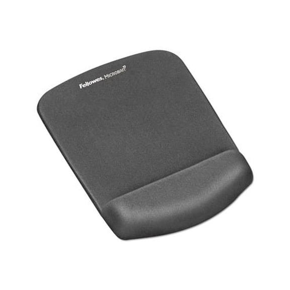 PlushTouch Mouse Pad with Wrist Rest Foam, Graphite, 7 1/4 x 9-3/8