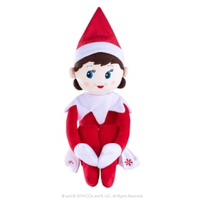 The Elf on the Shelf Plushee Pals Huggable 27-Inch Blue-Eyed Girl Scout Elf Plush Toy for Cuddling and Year-Round Play Soft and Touchable Elf Friend.