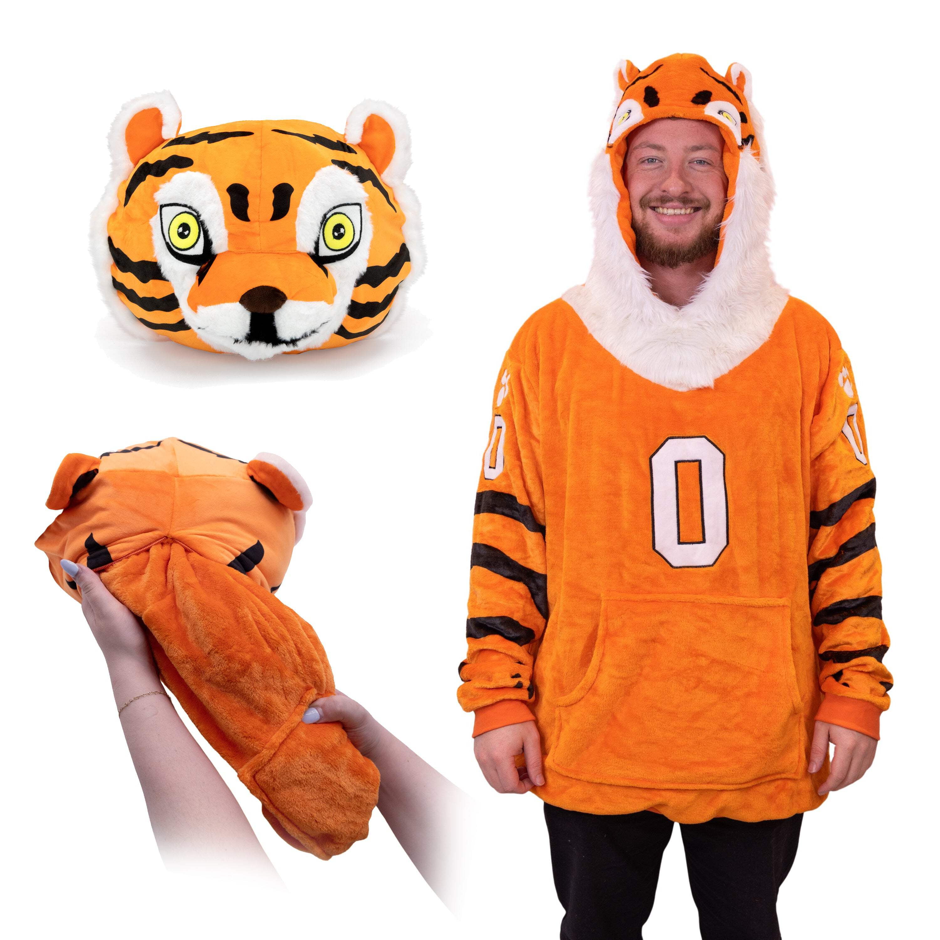 Clemson University Tiger Snugible 2-in-1 Blanket Hoodie  Pillow