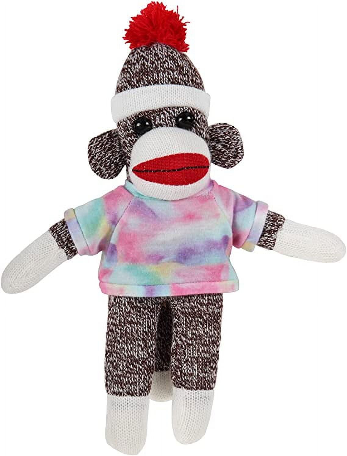 Plushland 10 Inch Floppy Original Sock Monkey with Tee Plush Stuffed