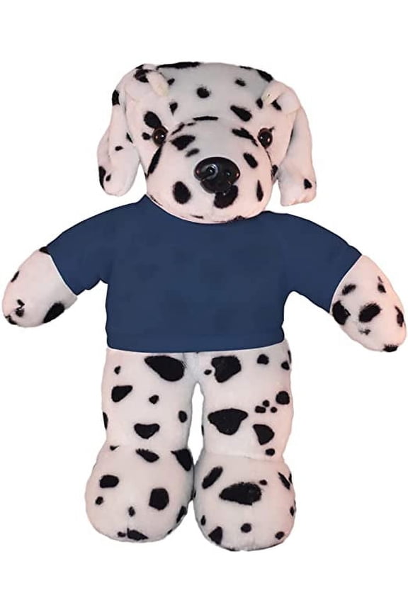 8 Inch Floppy Dalmatian Plush Stuffed Animal Personalized Gift - Custom Text on Shirt - Great Present for Mothers Day, Valentine Day, Graduation Day, Birthday