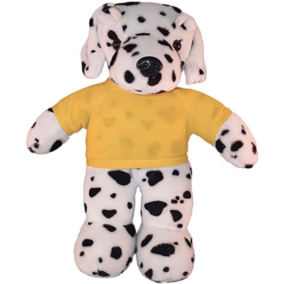Plushland 8 Inch Floppy Dalmatian Plush Stuffed Animal Personalized Gift - Custom Text on Shirt - Great Present for Mothers Day, Valentine Day, Graduation Day, Birthday
