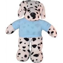 Plushland 8 Inch Floppy Dalmatian Plush Stuffed Animal Personalized Gift - Custom Text on Shirt - Great Present for Mothers Day, Valentine Day, Graduation Day, Birthday