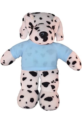8 Inch Floppy Dalmatian Plush Stuffed Animal Personalized Gift - Custom Text on Shirt - Great Present for Mothers Day, Valentine Day, Graduation Day, Birthday