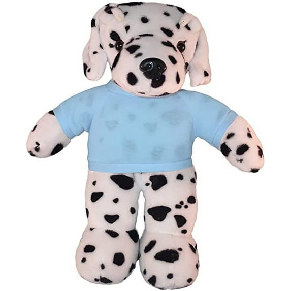Plushland 8 Inch Floppy Dalmatian Plush Stuffed Animal Personalized Gift - Custom Text on Shirt - Great Present for Mothers Day, Valentine Day, Graduation Day, Birthday