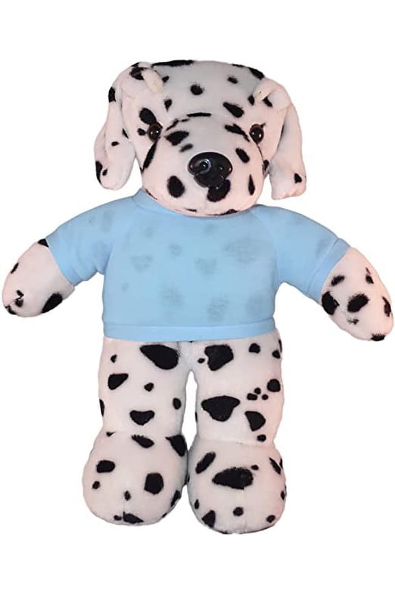 Plushland 8 Inch Floppy Dalmatian Plush Stuffed Animal Personalized Gift - Custom Text on Shirt - Great Present for Mothers Day, Valentine Day, Graduation Day, Birthday