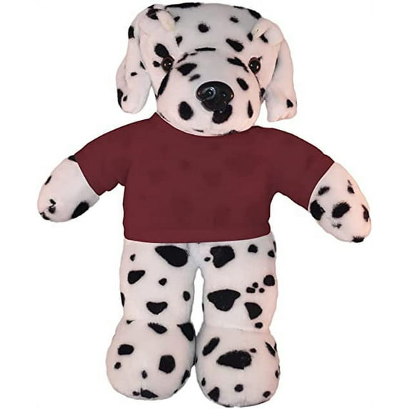 Plushland 8 Inch Floppy Dalmatian Plush Stuffed Animal Personalized Gift - Custom Text on Shirt - Great Present for Mothers Day, Valentine Day, Graduation Day, Birthday