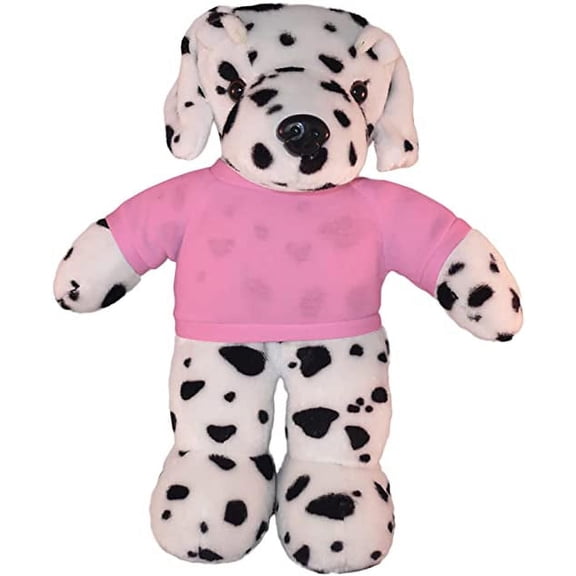 Plushland 8 Inch Floppy Dalmatian Plush Stuffed Animal Personalized Gift - Custom Text on Shirt - Great Present for Mothers Day, Valentine Day, Graduation Day, Birthday