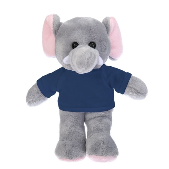 Plushland 8 Inch Floppy Elephant with Tee Plush Stuffed Animal Personalized Gift - Custom Text on Shirt - Great Present for Mothers Day, Valentine Day, Graduation Day, Birthday