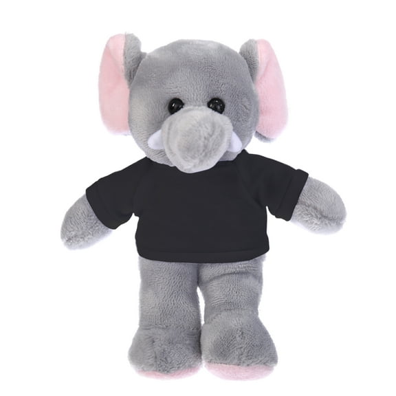 Plushland 8 Inch Floppy Elephant with Tee Plush Stuffed Animal Personalized Gift - Custom Text on Shirt - Great Present for Mothers Day, Valentine Day, Graduation Day, Birthday