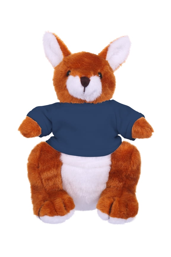 8 Inch Floppy Kangaroo with Tee Plush Stuffed Animal Personalized Gift - Custom Text on Shirt - Great Present for Mothers Day, Valentine Day, Graduation Day, Birthday