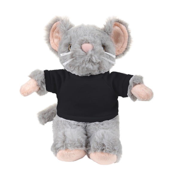 Plushland 8 Inch Floppy Mouse with Tee Plush Stuffed Animal Personalized Gift - Custom Text on Shirt - Great Present for Mothers Day, Valentine Day, Graduation Day, Birthday