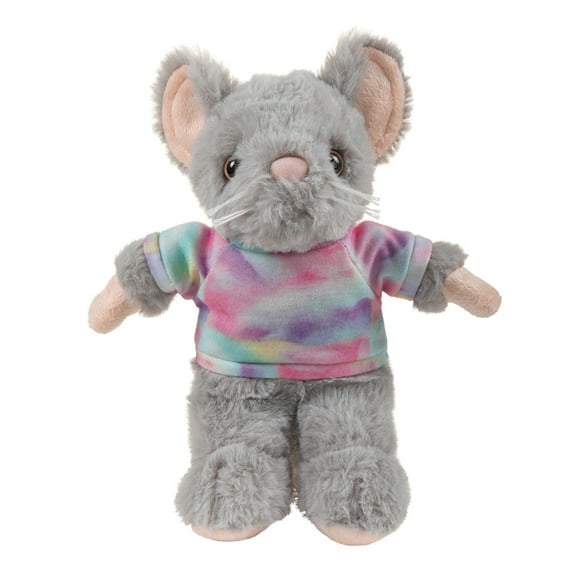 Plushland 8 Inch Floppy Mouse with Tee Plush Stuffed Animal Personalized Gift - Custom Text on Shirt - Great Present for Mothers Day, Valentine Day, Graduation Day, Birthday