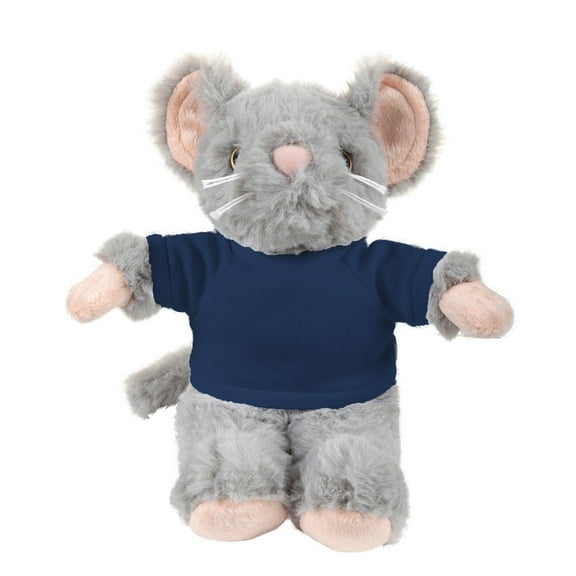 Plushland 8 Inch Floppy Mouse with Tee Plush Stuffed Animal Personalized Gift - Custom Text on Shirt - Great Present for Mothers Day, Valentine Day, Graduation Day, Birthday
