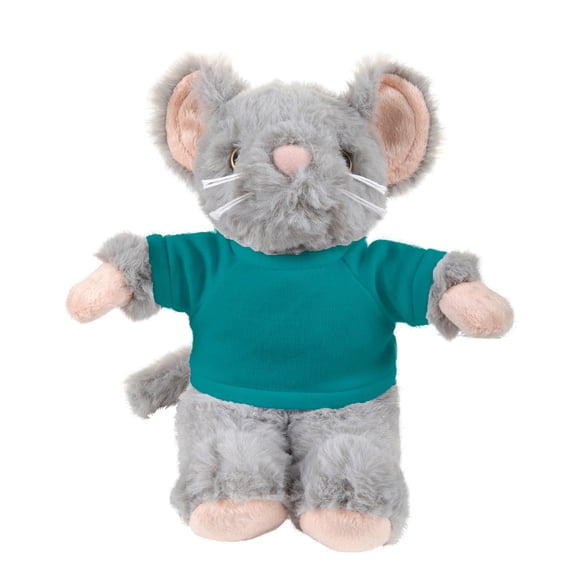Plushland 8 Inch Floppy Mouse with Tee Plush Stuffed Animal Personalized Gift - Custom Text on Shirt - Great Present for Mothers Day, Valentine Day, Graduation Day, Birthday
