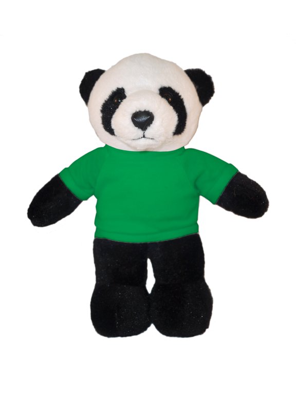 8 Inch Floppy Panda with Tee Plush Stuffed Animal Personalized Gift - Custom Text on Shirt - Great Present for Mothers Day, Valentine Day, Graduation Day, Birthday