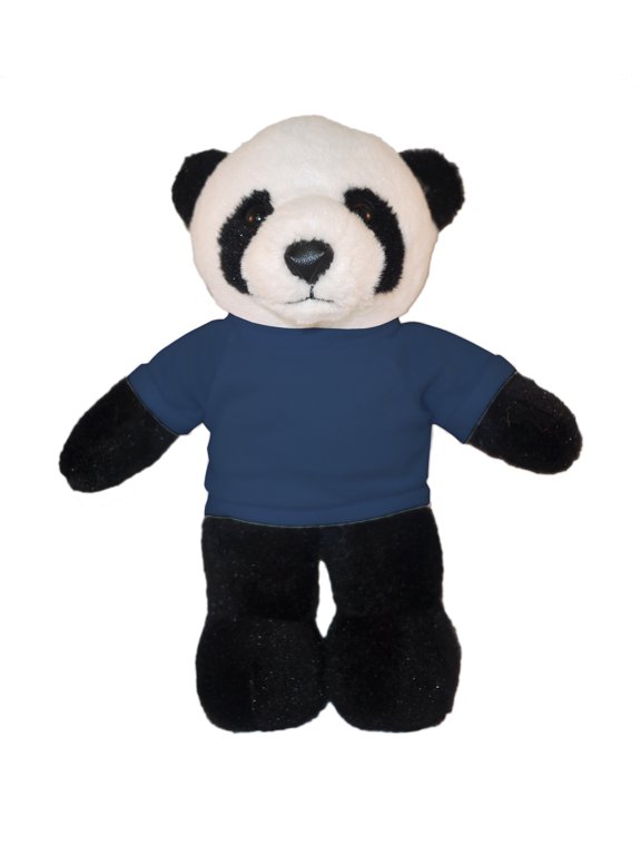 8 Inch Floppy Panda with Tee Plush Stuffed Animal Personalized Gift - Custom Text on Shirt - Great Present for Mothers Day, Valentine Day, Graduation Day, Birthday