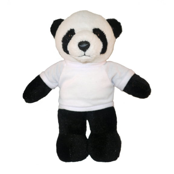Plushland 8 Inch Floppy Panda with Tee Plush Stuffed Animal Personalized Gift - Custom Text on Shirt - Great Present for Mothers Day, Valentine Day, Graduation Day, Birthday