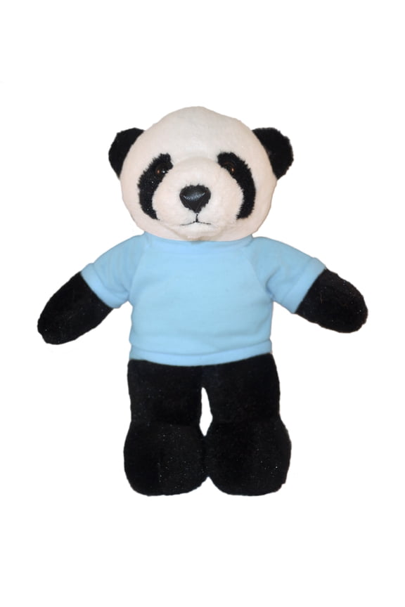 8 Inch Floppy Panda with Tee Plush Stuffed Animal Personalized Gift - Custom Text on Shirt - Great Present for Mothers Day, Valentine Day, Graduation Day, Birthday