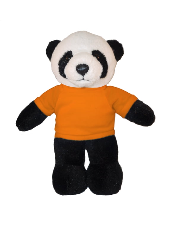 8 Inch Floppy Panda with Tee Plush Stuffed Animal Personalized Gift - Custom Text on Shirt - Great Present for Mothers Day, Valentine Day, Graduation Day, Birthday