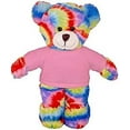 thumbnail image 1 of Plushland 8 Inch Floppy Tye Dye Bear with Tee Plush Stuffed Animal Personalized Gift - Custom Text on Shirt - Great Present for Mothers Day, Valentine Day, Graduation Day, Birthday, 1 of 1