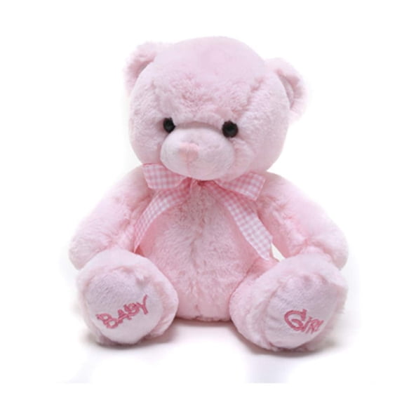 Made by Aliens Adorable Teddy Bear for Babies 9 Inches Plush Stuffed Animal Toy for Girls and Boys Ideal Gift for Valentines Day, Christmas, Birthday and Holidays (Pink)