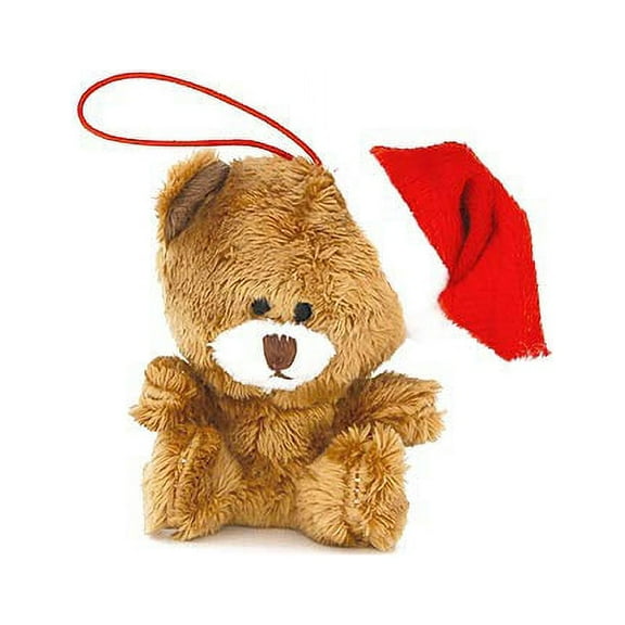Plushland Christmas Qbear Bear - Stuffed Animal - Holiday Toys for Xmas - Perfect Gift for Kids - Brown