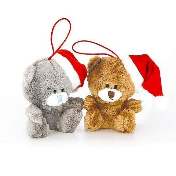 Plushland Christmas Qbear Bear - Stuffed Animal - Holiday Toys for Xmas - Perfect Gift for Kids - two colors