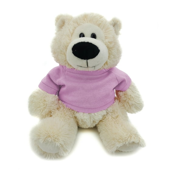 Plushland Cream Sophie Bear 12 Inch, Stuffed Animal Personalized Gift - Custom Text on Shirt - Great Present for Mothers Day, Valentine Day, Graduation Day, Birthday