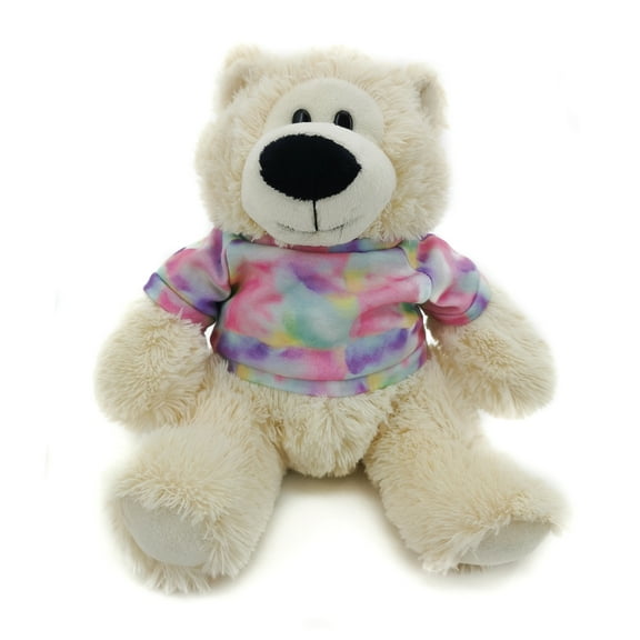 Plushland Cream Sophie Bear 12 Inch, Stuffed Animal Personalized Gift - Custom Text on Shirt - Great Present for Mothers Day, Valentine Day, Graduation Day, Birthday