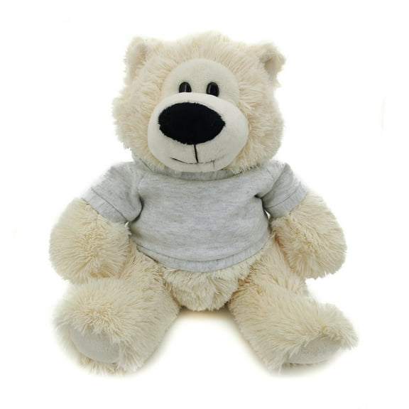 Plushland Cream Sophie Bear 12 Inch, Stuffed Animal Personalized Gift - Custom Text on Shirt - Great Present for Mothers Day, Valentine Day, Graduation Day, Birthday