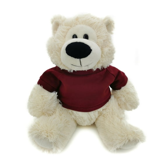 Plushland Cream Sophie Bear 12 Inch, Stuffed Animal Personalized Gift - Custom Text on Shirt - Great Present for Mothers Day, Valentine Day, Graduation Day, Birthday