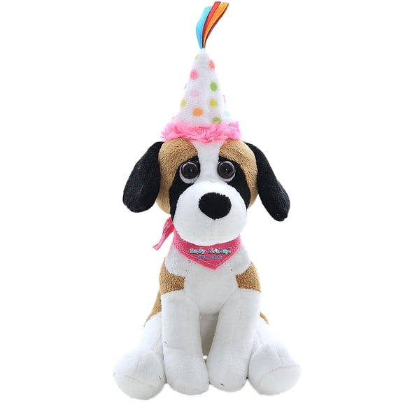 Plushland Custom Text Puppy Dog 8” - Adorable Birthday Gift for Kids, Adults and Friends, Personalized Name on Its Bandana, Best Party Gift